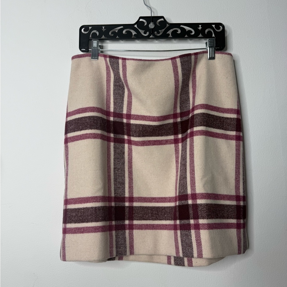 Ann Taylor Pink Plaid Mini Skirt - Picture 3 of 6